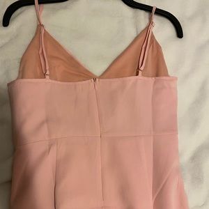 Baby pink maxi summer dress with slit on the side!